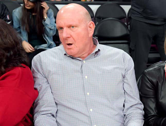 Image for article titled Steve Ballmer Asks Fan Sitting Next To Him If She Wants The Clippers